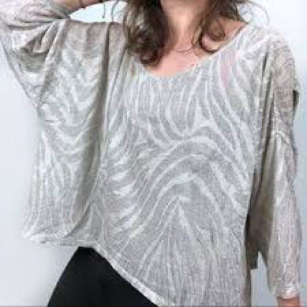 BCBGeneration Oversized Scoop Neck Top